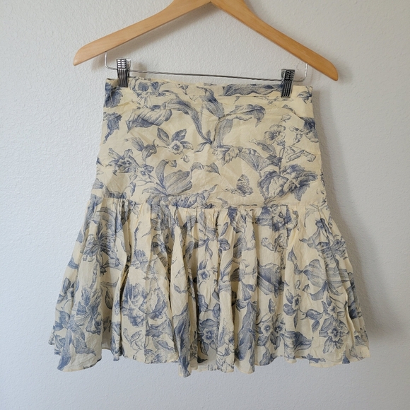 SANDRO Linen Blend Skirt - Picture 3 of 9